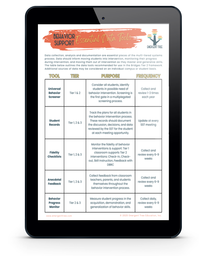 Behavior Support Essential Data Tools_iPad
